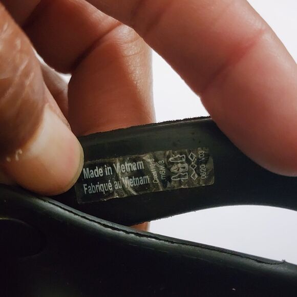 Crocs Crocband Clog Mens 6 Womens 8 Black White Boarder Jibbits Seen Included - Picture 8 of 8